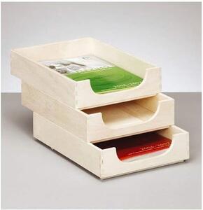 Zeller Present Drevený organizér na dokumenty, organizér FILE TRAY