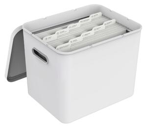 Rotho Úložný box na dokumenty, na archiváciu + 10 závesných zakladačov, myPAPER BOX - biely