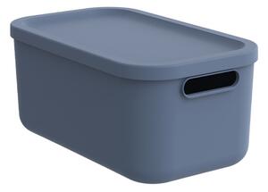Rotho Úložný box, rovný s vekom, 12l, modrý ALBU LIGHT , 40x24x18