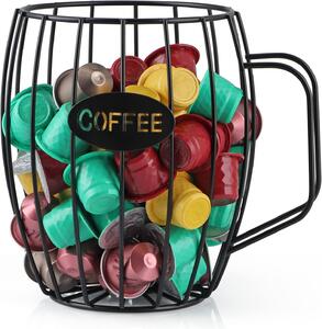QUTTIN Organizér na kapsuly na kávu, dekoratívny kovový kôš v tvare hrnčeka BIG COFFEE