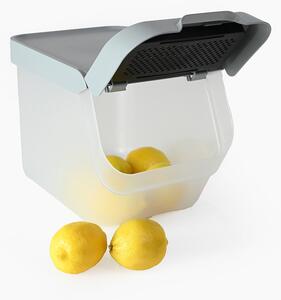 ALTOM Úložný box na zemiaky a cibuľu s vetraním, sivý (10 l)