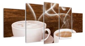 Kávové šálky - obrazy (Obraz 150x70cm)