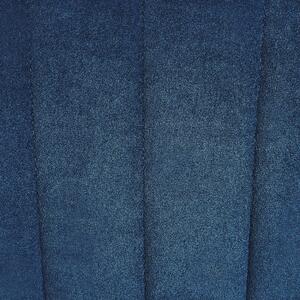 Hojdacie kreslo modrá zamatová látka drevené nohy obývačka detská izba elegantný