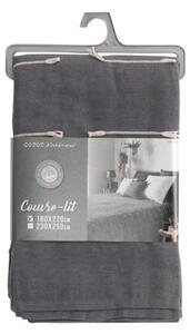 Antracitový pléd 180x220 cm Fileo – douceur d'intérieur