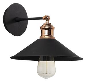 Čierne nástenné svietidlo ø 24 cm Berceste – Opviq lights