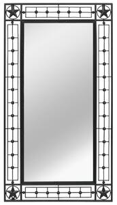 Nástenné zrkadlo obdĺžnikové čierne 60x110 cm