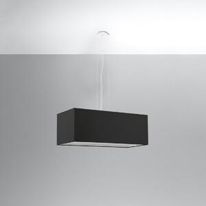Závesné svietidlo Santa, 1x čierne textilné tienidlo, (biely plast), (80 cm)