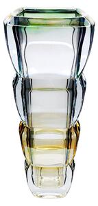 Crystalite Bohemia váza Segment farebná 28 cm - Zelená