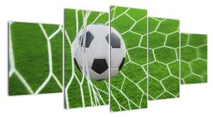 Futbalová lopta v sieti - obraz (Obraz 150x70cm)