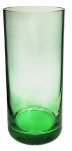 Váza Sima sklenená rovná zelená 17,5 cm