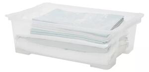 Rotho Univerzálny úložný box, krabica s vekom, EVO, transparentný - 58x39x32, 30 l