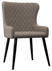 Jedálenské stoličky 6 ks sivo-hnedé látkové
