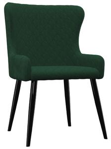 Jedálenské stoličky 6 ks, zelené, zamat