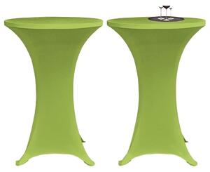 Naťahovacie obrusy na stôl 4 ks zelené 70 cm