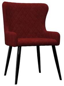 Jedálenské stoličky 6 ks, červené, zamat