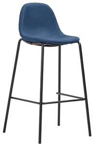 Barové stoličky 4 ks, modré, látka