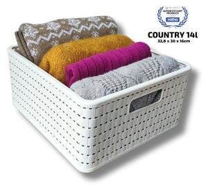 Rotho Úložný box Country 14 l biela