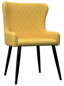 Jedálenské stoličky 2 ks žlté látkové
