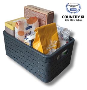 Rotho úložný box Country A5 6L antracit