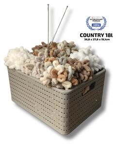 Rotho úložný box Country A4 18L cappuccino