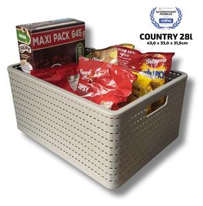 Rotho Úložný box Country 28 l, béžová