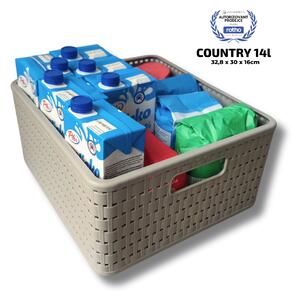 Rotho Úložný box Country 14 l béžová