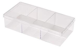 Arte Regal Organizér na drobnosti, 3 priehradky, s vekom, transparentný CURAPROX, 20 x 7 x 4