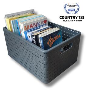 Rotho úložný box Country A4 18L cappuccino