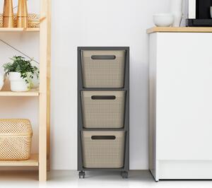 Rotho Úložný box Brisen 3 x 16L antracit cappucino 1049707422