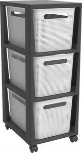 Rotho Brisen 3 x 16L antracit biely
