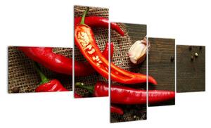 Obraz - chilli papriky (Obraz 150x85cm)