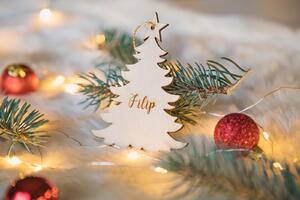 JK Design - Drevená vianočná ozdoba s menom - stromček