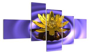 Obraz kvetu vo vode (Obraz 150x85cm)