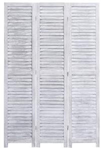 3-panelový paraván sivý 105x165 cm drevený