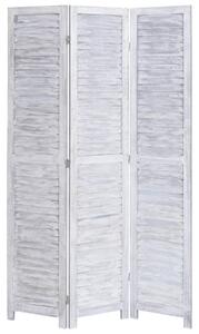 3-panelový paraván sivý 105x165 cm drevený