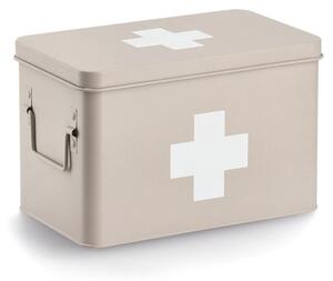 Zeller Present Lekárnička, kovový box na lieky, 2v1, béžová, MEDICINE XL 32x20x20
