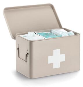 Zeller Present Lekárnička, kovový box na lieky, 2v1, béžová, MEDICINE XL 32x20x20