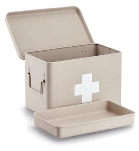 Zeller Present Lekárnička, kovový box na lieky, 2v1, béžová, MEDICINE XL 32x20x20