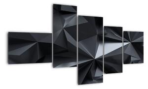 Čiernobiely obraz - abstrakcie (Obraz 150x85cm)