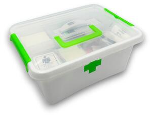 ALTOM Lekárnička, úložný box na lieky s vnoreným organizérom, 2v1, s rukoväťou, antibakteriálna, 12,5 l
