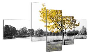 Obraz žltého stromu v prírode (Obraz 150x85cm)