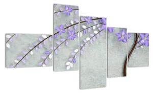 Kvitnúce strom - abstrakcie (Obraz 150x85cm)