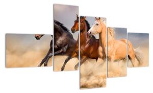 Moderný obraz koní (Obraz 150x85cm)