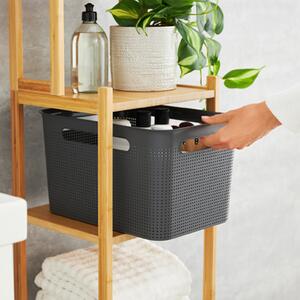 Rotho Úložný box s rúčkami BRISEN 16l, 36x26,2x21cm, čierny