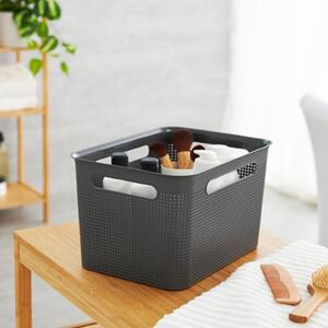 Rotho Úložný box s rúčkami BRISEN 16l, 36x26,2x21cm, čierny