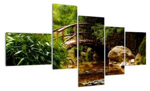 Obraz dreveného mosta (Obraz 150x85cm)