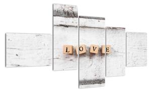 Obraz - nápis LOVE (Obraz 150x85cm)