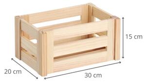 Zeller Present Drevená bednička MONTY, úložný drevený box 30 x 20 x 15 cm