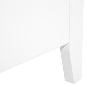 Komoda biela MDF doska drevo 80 x 96 x 45 cm Minimalistická Priestranné zásuvky v obývacej izbe