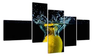 Obraz citrónu vo vode (Obraz 150x85cm)